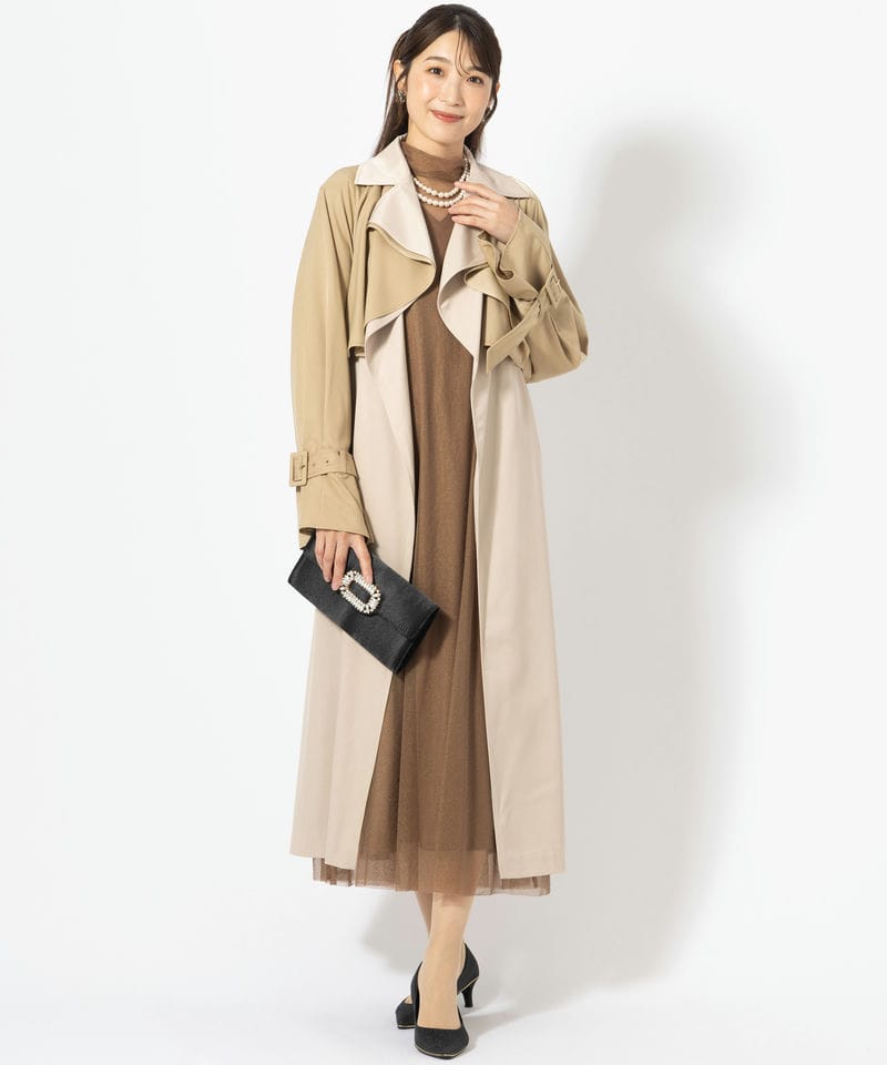 SNIDEL スナイデル サスティナブルレイヤードグロストレンチコート