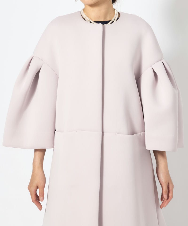 CELFORD セルフォード ボリュームスリーブポンチコート パープル系