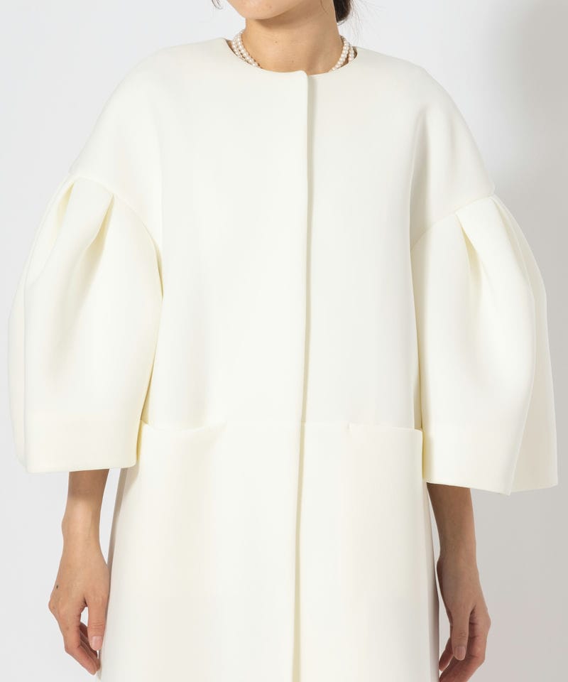 CELFORD セルフォード ボリュームスリーブポンチコート ホワイト系
