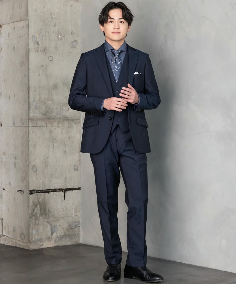 Select Shop [230203]千鳥柄・ブライトスリムスリーピーススーツ