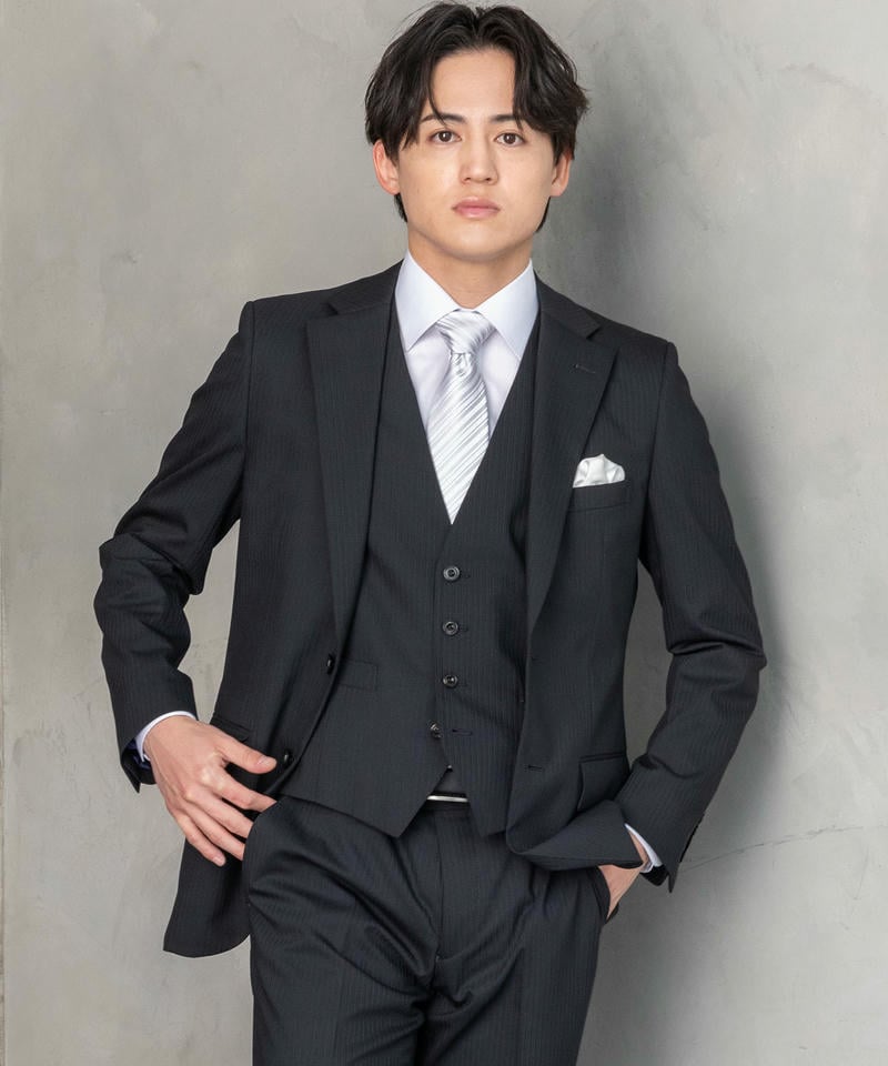 SUIT SELECT スーツセレクト 【セット】織柄蝶ネクタイ&シルクチーフ