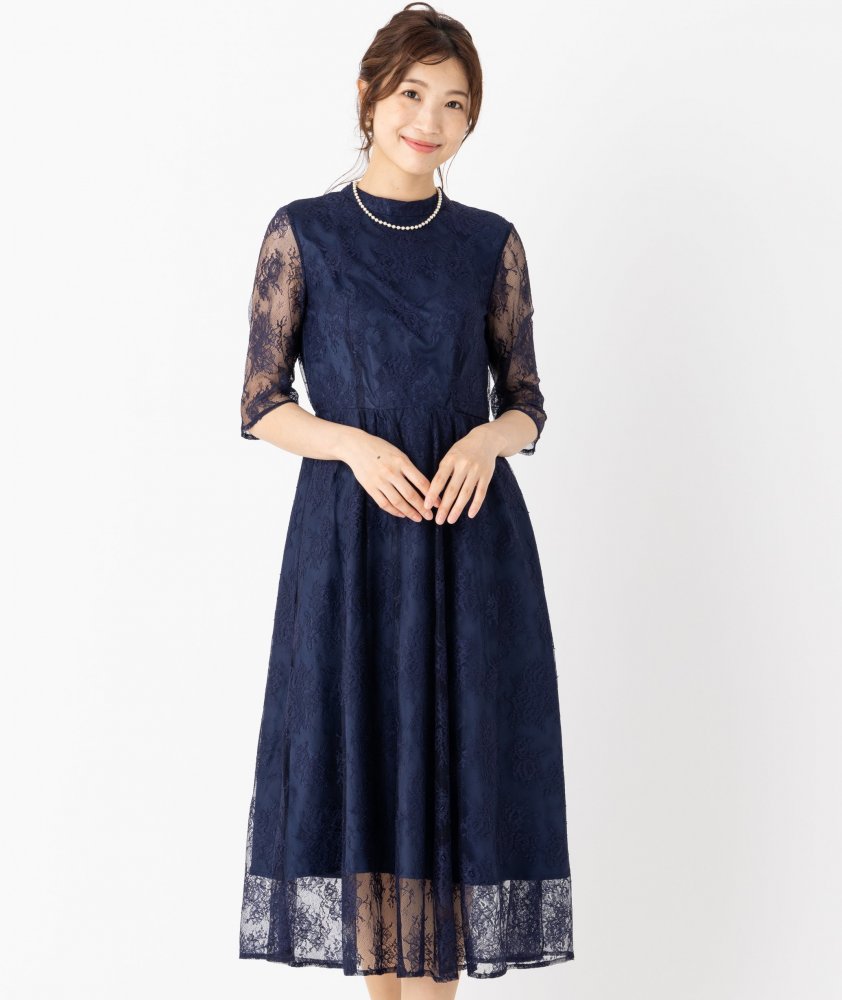 Aimer エメ　ラッセルレースアンクル丈ドレス Aimer 【ドレス3点セット】エメ ラッセルレースアンクル丈ドレス