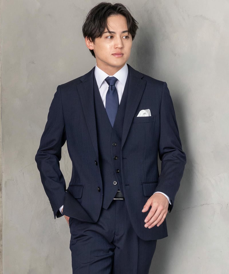 Select Shop 【7点セット】[247371]シャドー織柄・スリムスリーピース