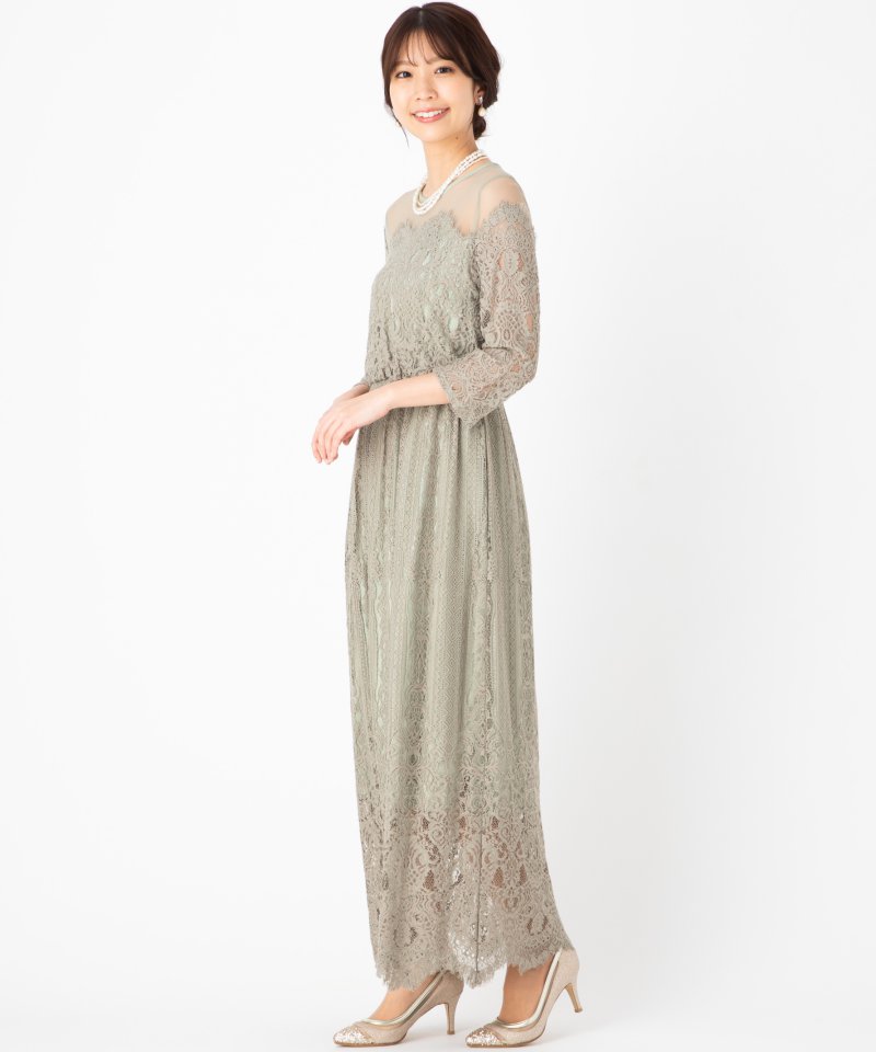 ADAM ET ROPE' アダムエロぺ チュールパネルレースドレス その他 x
