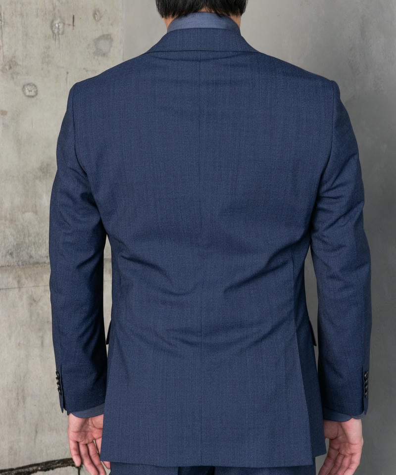 オーダーメイド　ネイビースリーピーススーツセット　ヴィンテージ　カスリ Bespoke Suit(オーダースーツ) ネイビーブルー スリーピース