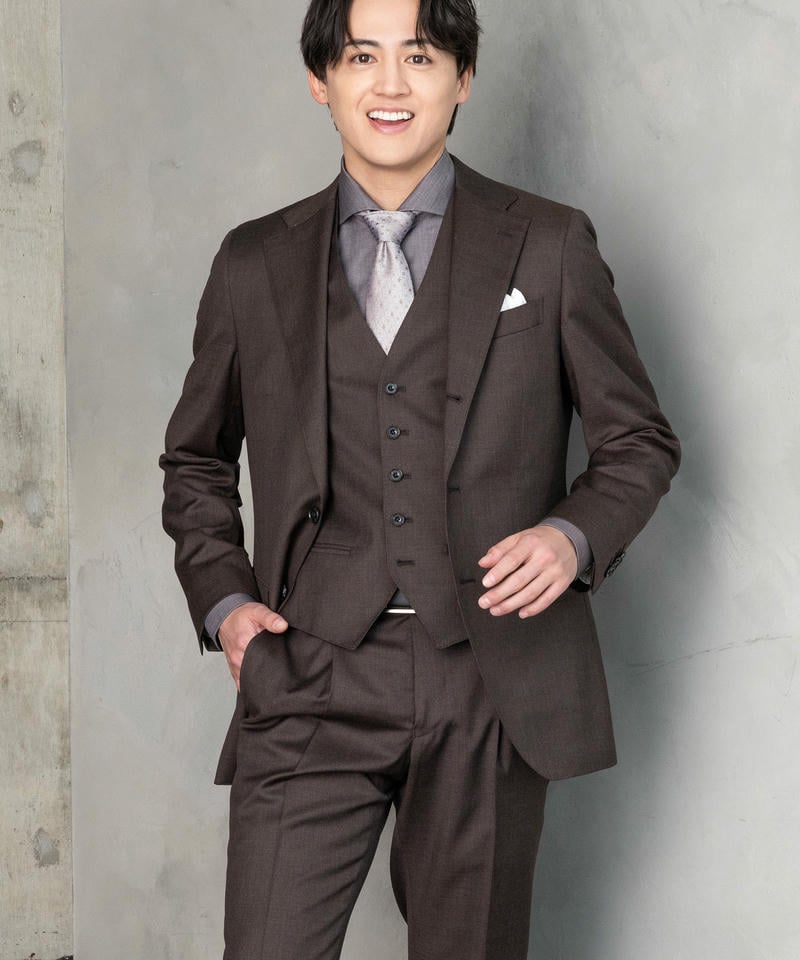 P.S.FA 【REDA】TRANS CONTINENTS・ウールスリーピーススーツ ブラウン