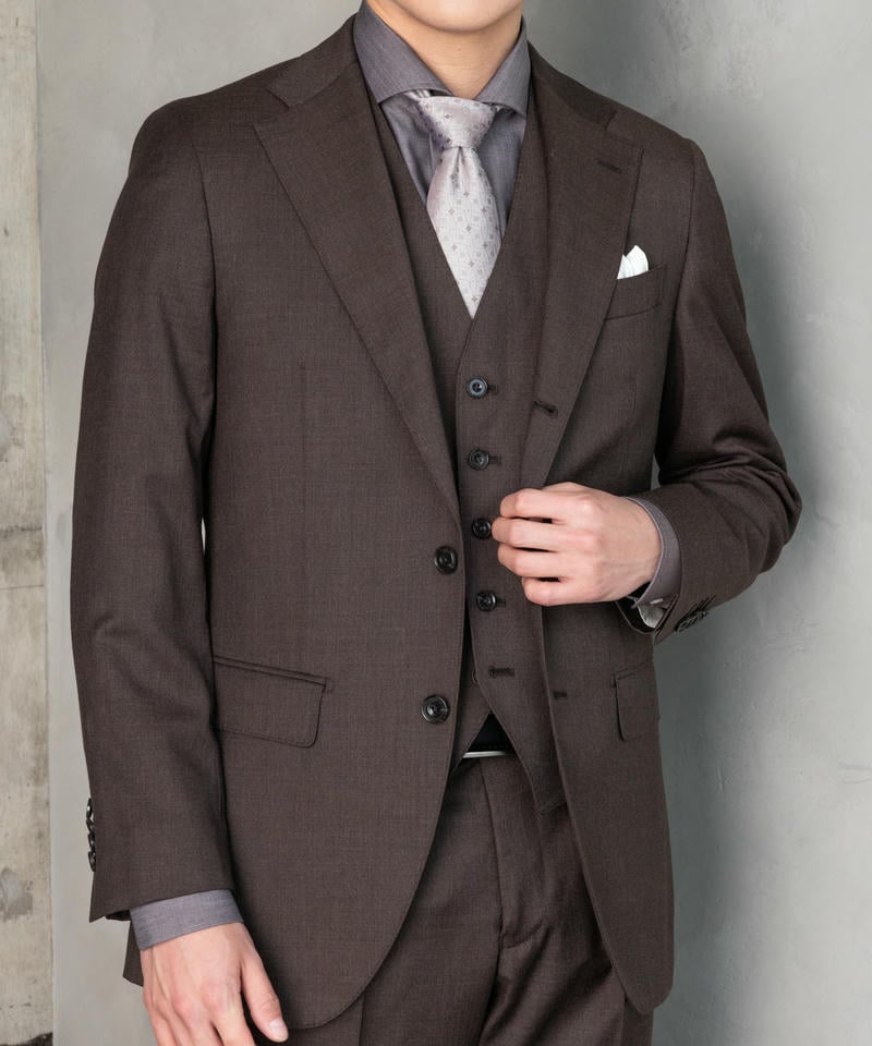 P.S.FA 【REDA】TRANS CONTINENTS・ウールスリーピーススーツ ブラウン