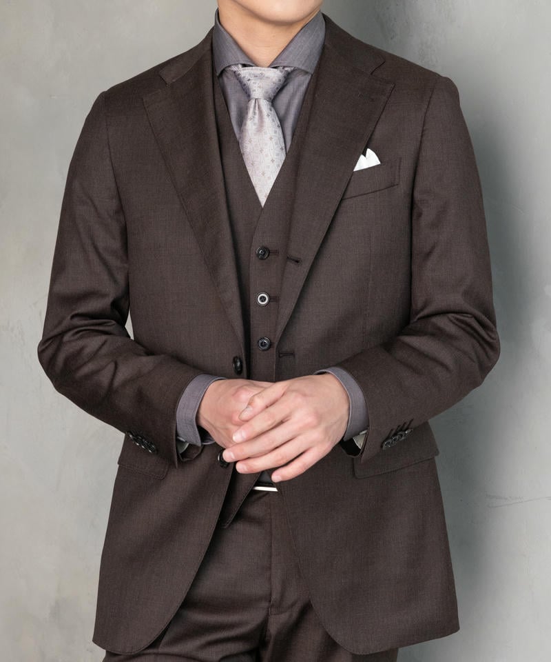 P.S.FA 【REDA】TRANS CONTINENTS・ウールスリーピーススーツ ブラウン