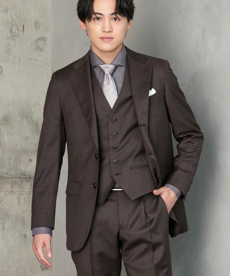 P.S.FA 【REDA】TRANS CONTINENTS・ウールスリーピーススーツ ブラウン