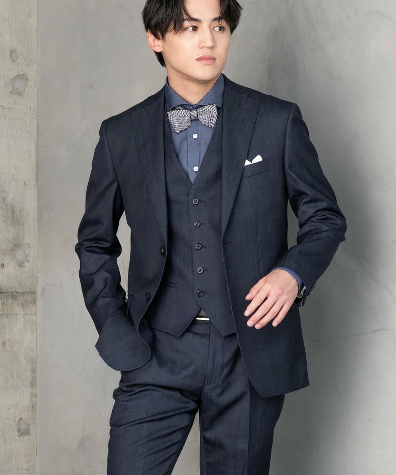 SUIT SELECT スーツセレクト 【セット】織柄蝶ネクタイ&シルクチーフ