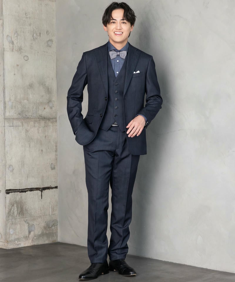 SUIT SELECT スーツセレクト 【セット】織柄蝶ネクタイ&シルクチーフ