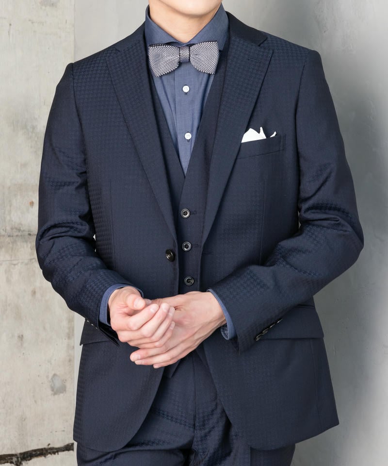 Select Shop [230203]千鳥柄・ブライトスリムスリーピーススーツ