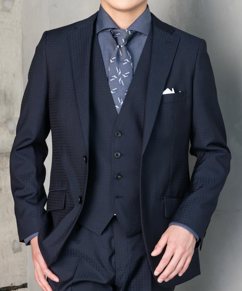 Select Shop [230203]千鳥柄・ブライトスリムスリーピーススーツ