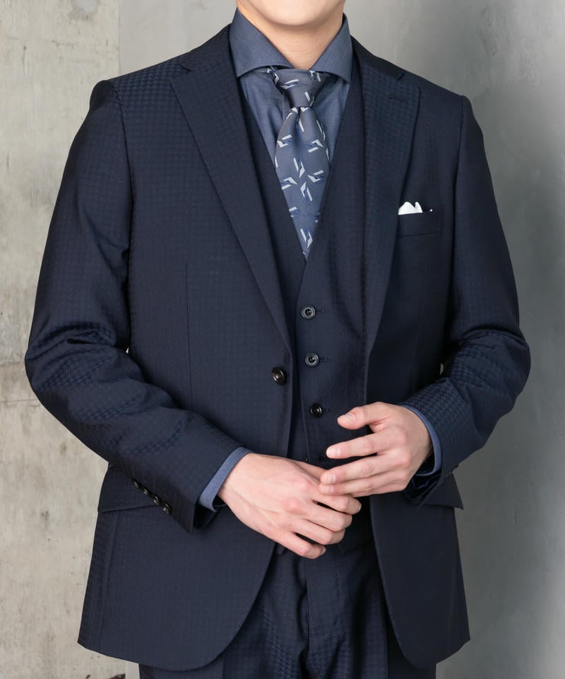 Select Shop [230203]千鳥柄・ブライトスリムスリーピーススーツ