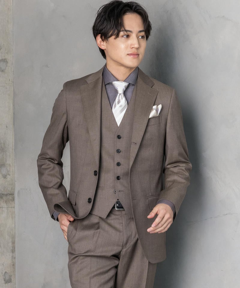 P.S.FA 【REDA】TRANS CONTINENTS・ウールスリーピーススーツ ブラウン