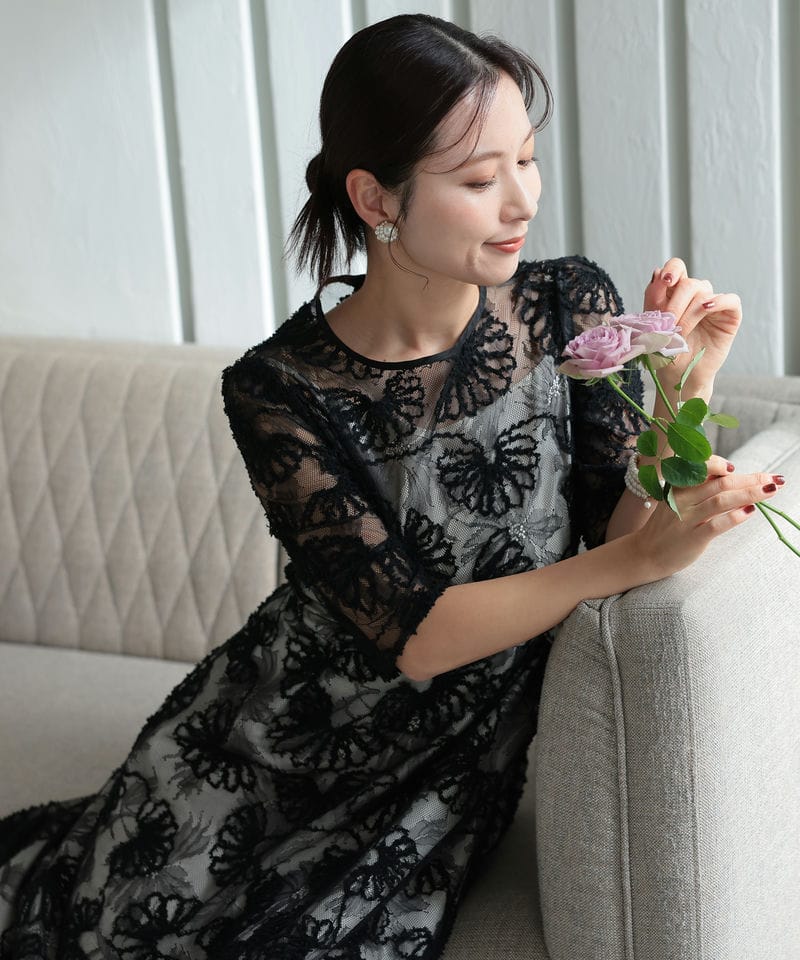 CELFORD セルフォード レースブラウスセットマーメイドドレス ブラック