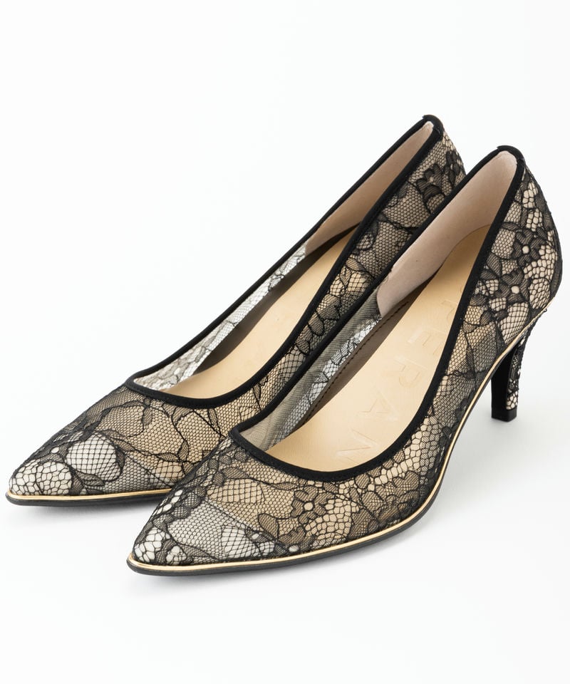 Le Talon ル タロン パールラインパンプス ブラック系 | 結婚式