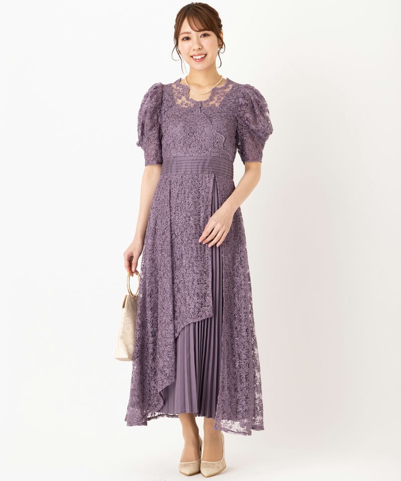 LilyBrown リリーブラウン カシュクールフラワーレースドレス その他 x