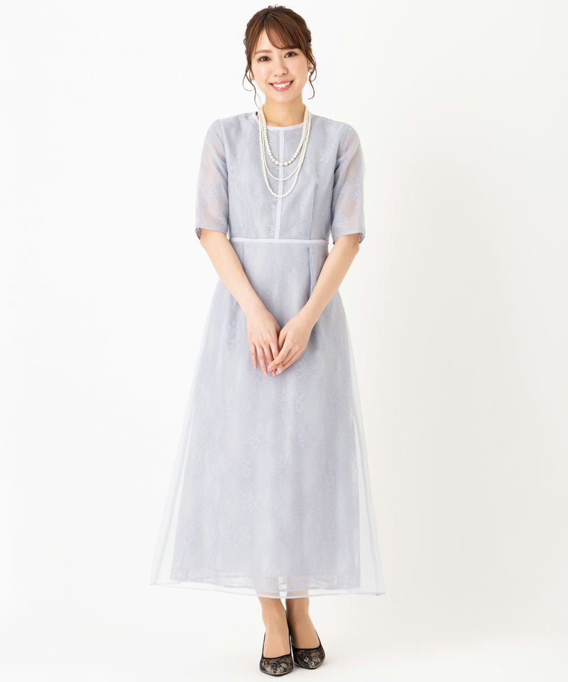 kaene カエン シアーレースパイピングドレス その他 x ブルー系 | 結婚