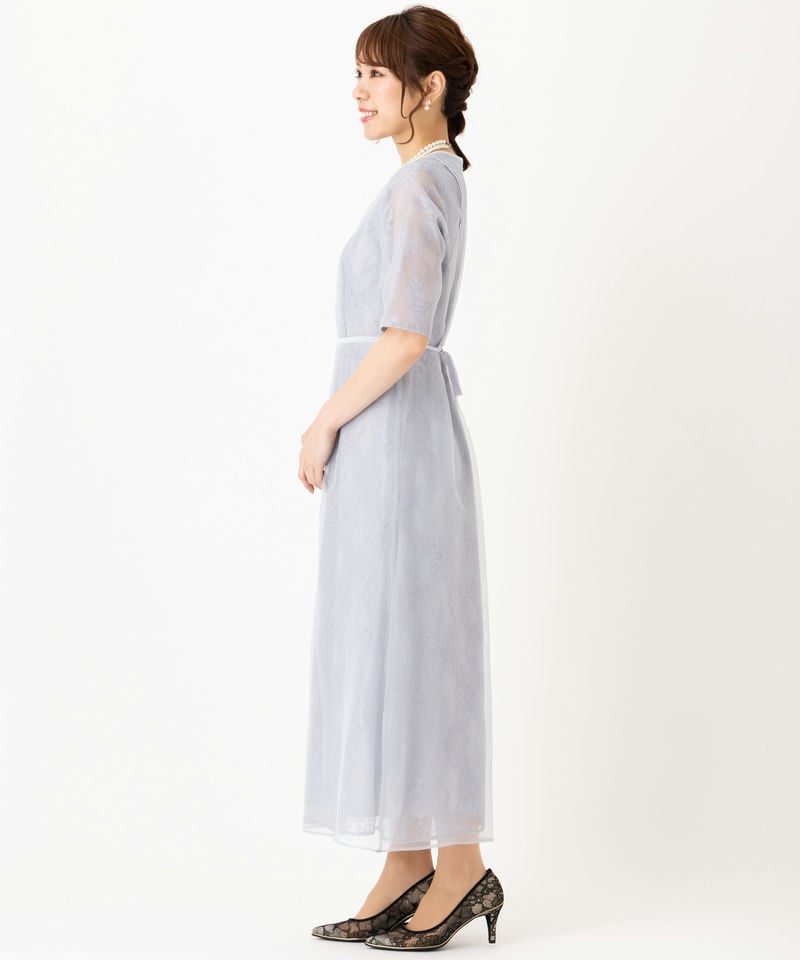 kaene カエン シアーレースパイピングドレス その他 x ブルー系 | 結婚