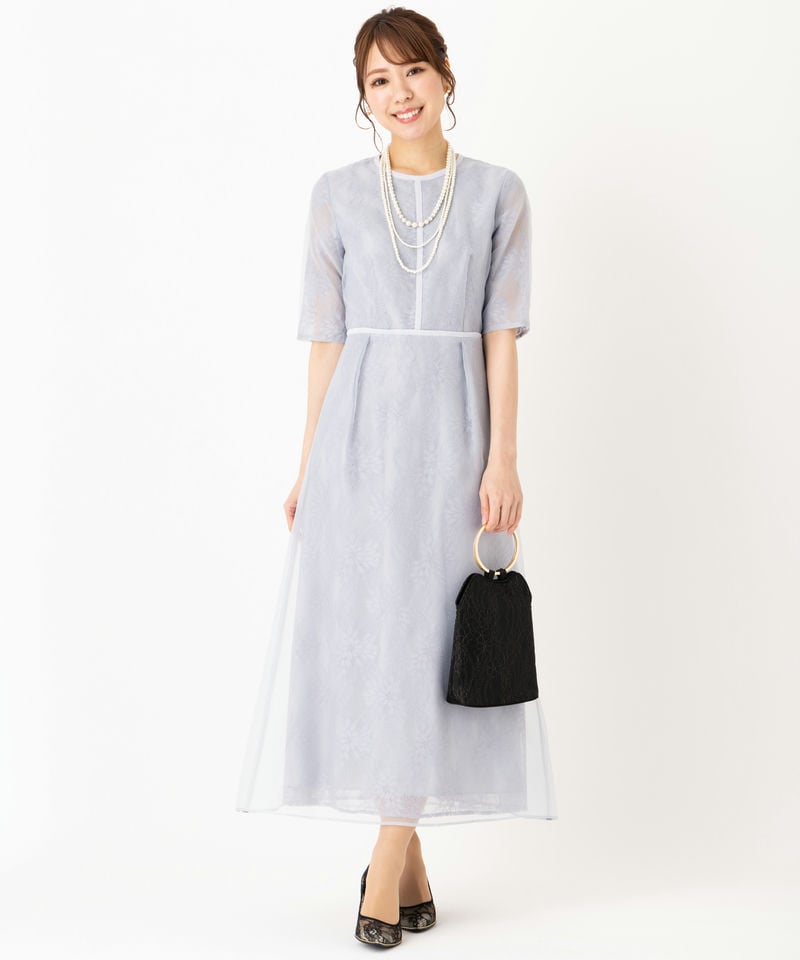 kaene カエン シアーレースパイピングドレス その他 x ブルー系 | 結婚