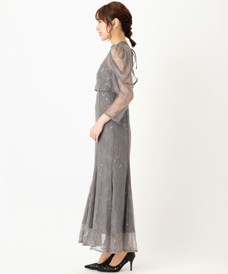 Dorry Doll ドリードール ボレロレイヤードレースドレス グレー系