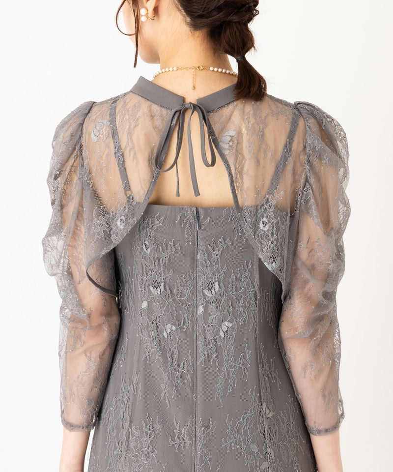 Dorry Doll ドリードール ボレロレイヤードレースドレス グレー系