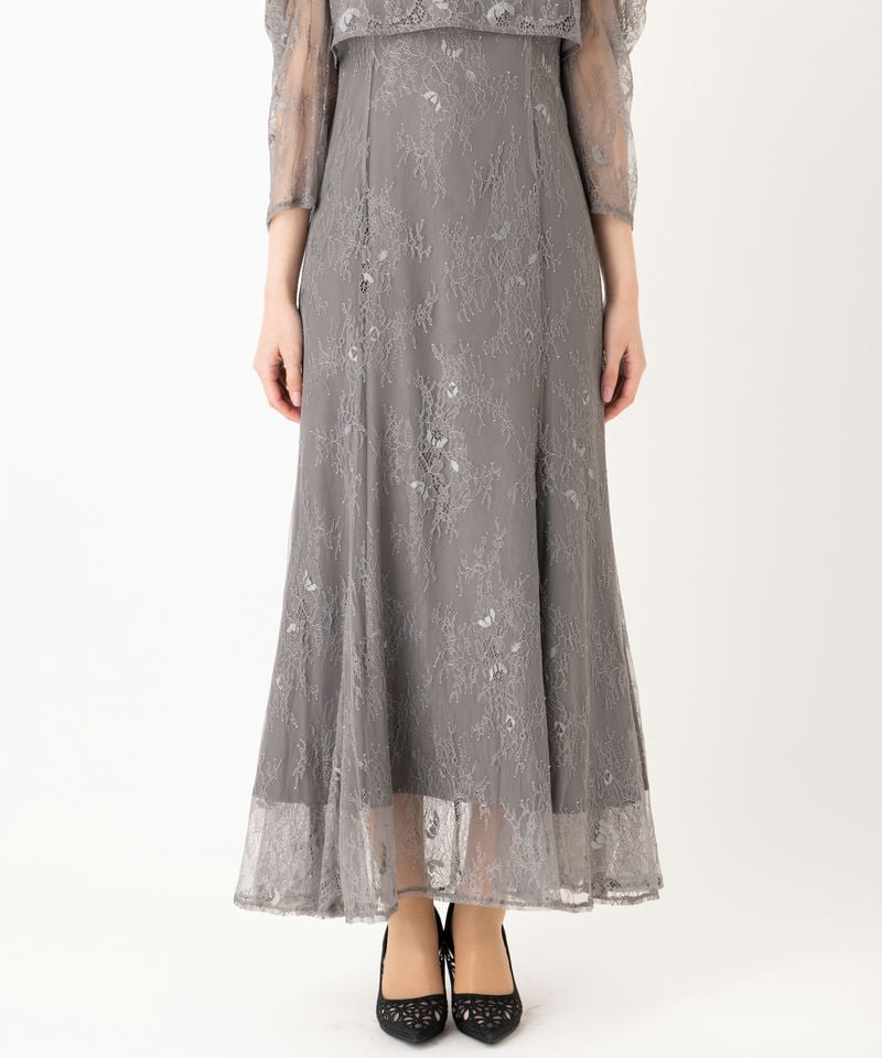 Dorry Doll ドリードール ボレロレイヤードレースドレス グレー系