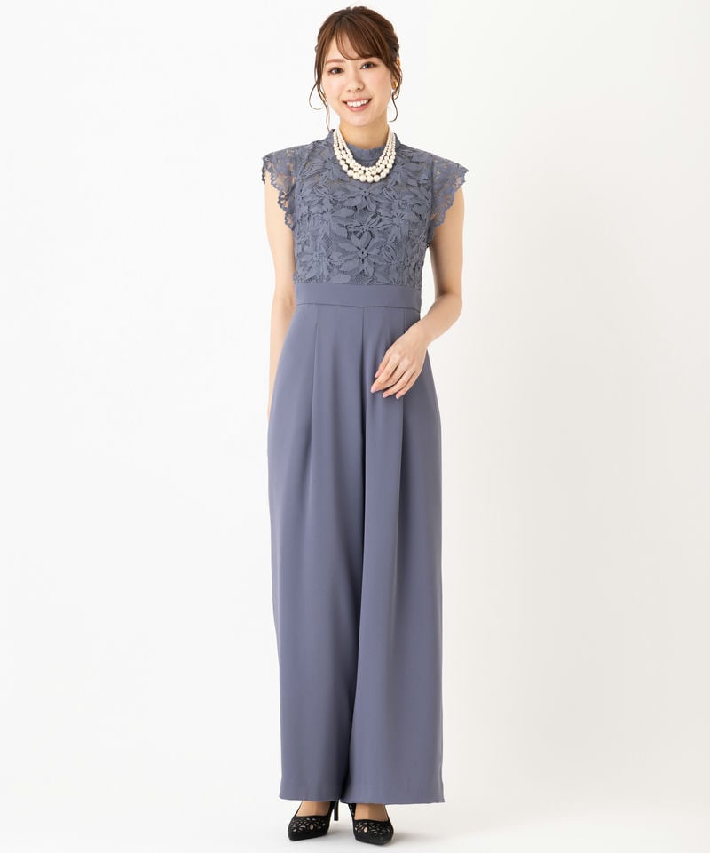 Aimer エメ ラッフルスリーブオールインワン その他 x ブルー系 | 結婚