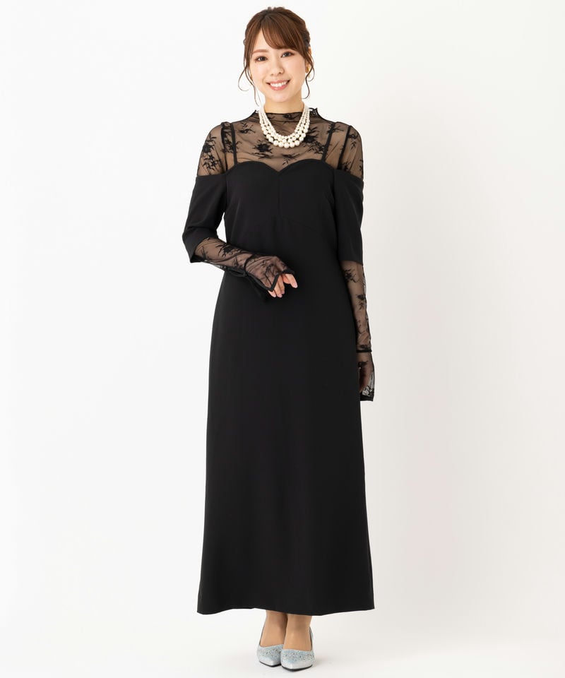 Ameri VINTAGE アメリヴィンテージ スフレスリーブジョーゼットドレス