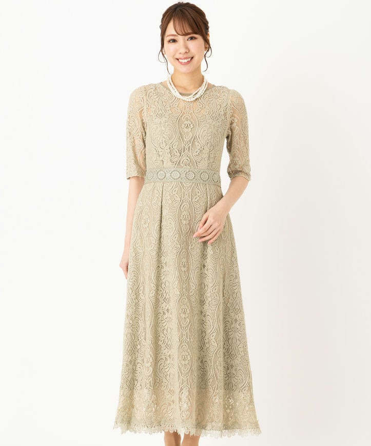 FRAY I.D フレイアイディー レースモチーフドレス その他 x グリーン系