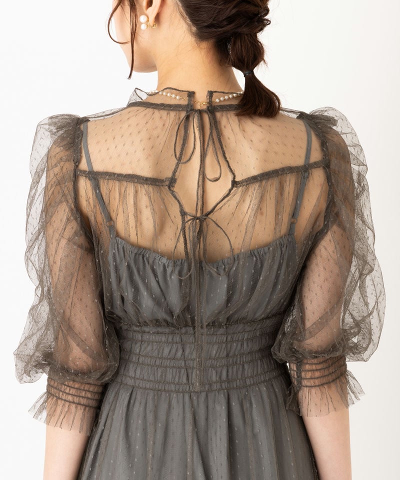 Dorry Doll ドリードール ドットチュールレイヤードドレス その他 x