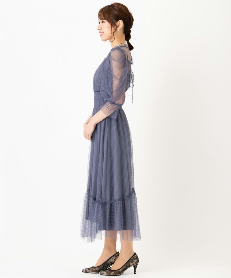 Dorry Doll ドリードール ドットチュールレイヤードドレス その他 x