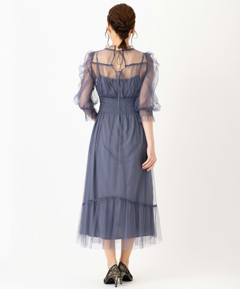 Dorry Doll ドリードール ドットチュールレイヤードドレス その他 x