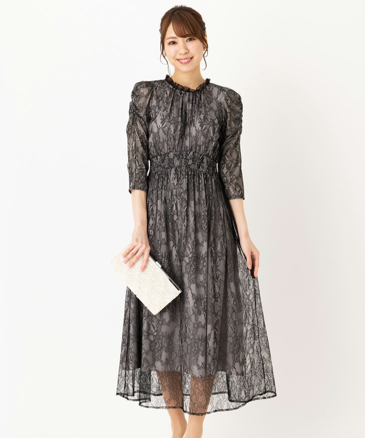 JILL STUART 【ドレス2点セット】ジルスチュアート レース×ベルベット