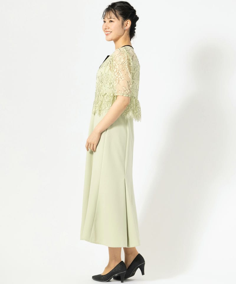 CELFORD セルフォード レースブラウスセットマーメイドドレス グリーン