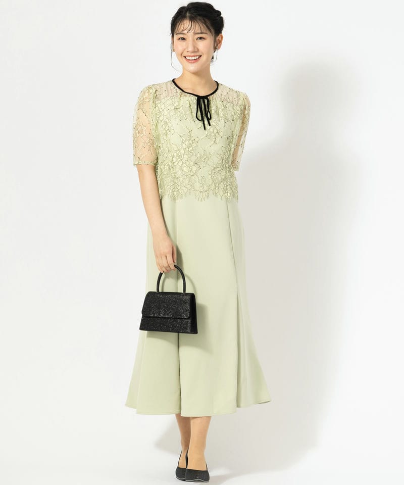 CELFORD セルフォード レースブラウスセットマーメイドドレス グリーン