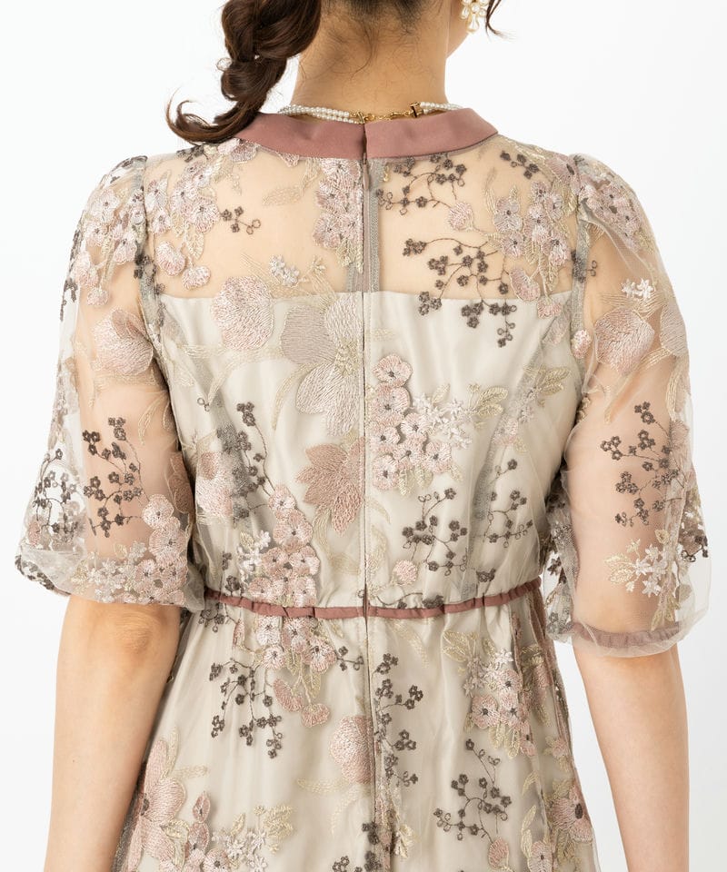 Dorry Doll ドリードール フラワーエンブロイダリードレス ピンク系