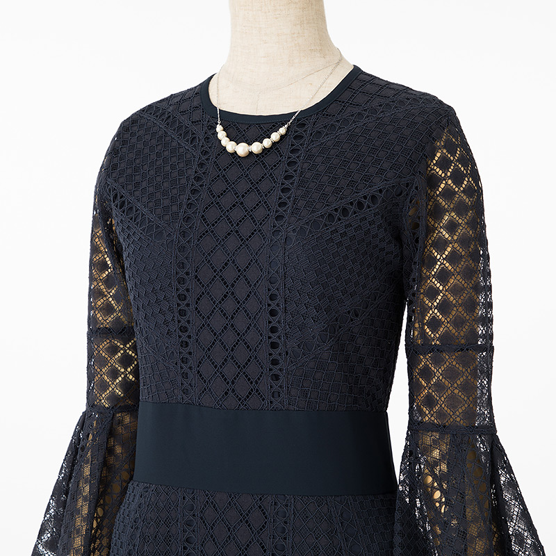 LAGUNAMOON ラグナムーン LADYダイヤレースドレス ネイビー系 | 結婚式