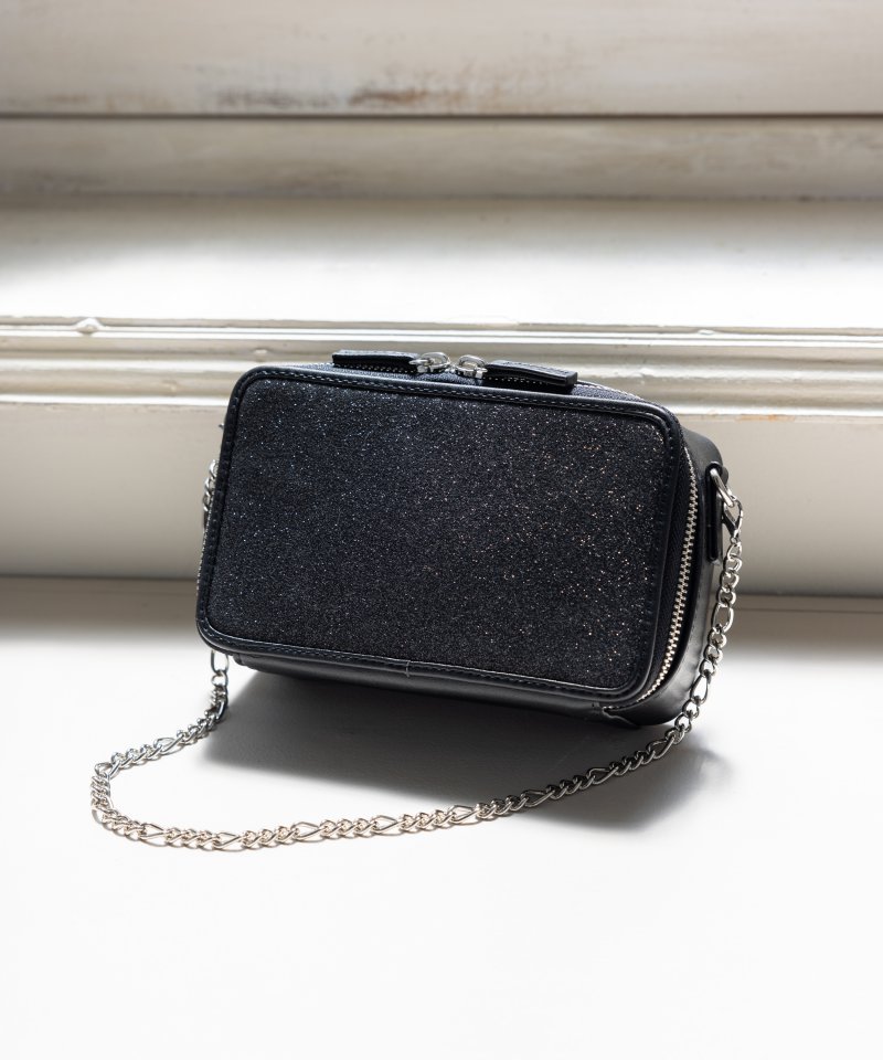 RANDA ランダ 2WAY モノグラムビジューキルティングバック ブラック系