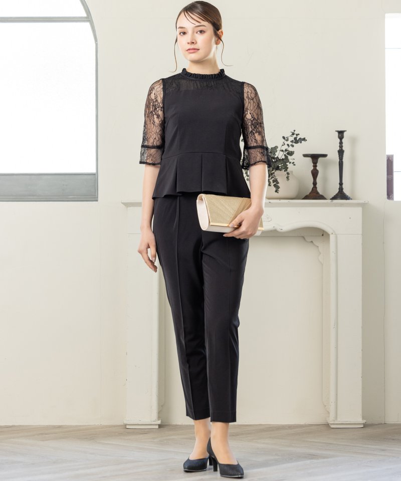 GRACE CONTINENTAL グレースコンチネンタル 刺繍ワイドサロペット