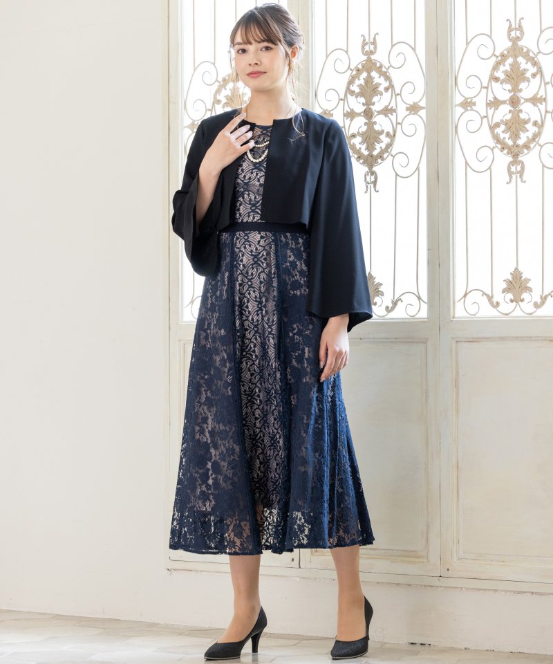 Aimer エメ 袖ファスナーフレアスリーブジャケット ブラック系 | 結婚