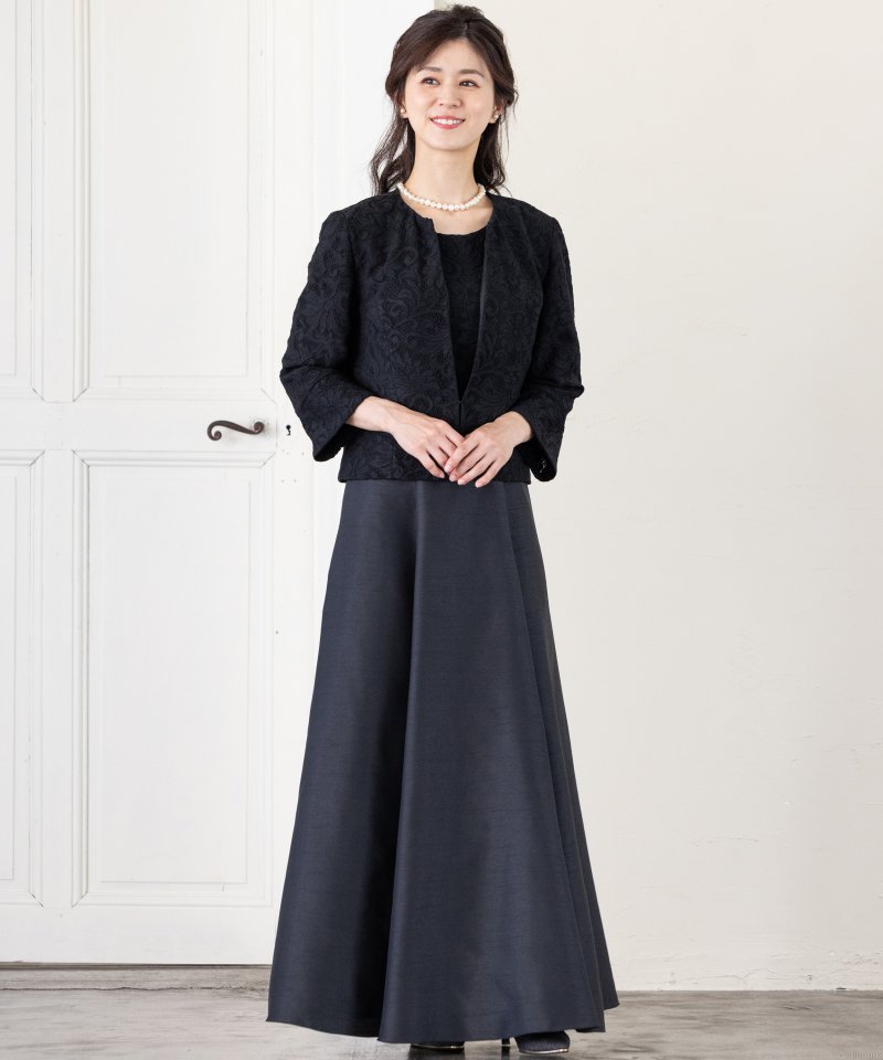 Select Shop 【マザーズドレス】レースシャンタンセットアップドレス