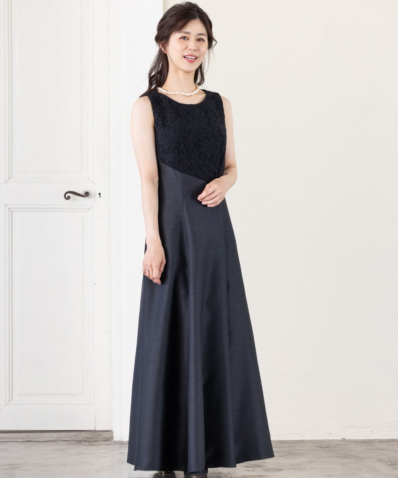 Select Shop 【マザーズドレス】レースシャンタンセットアップドレス