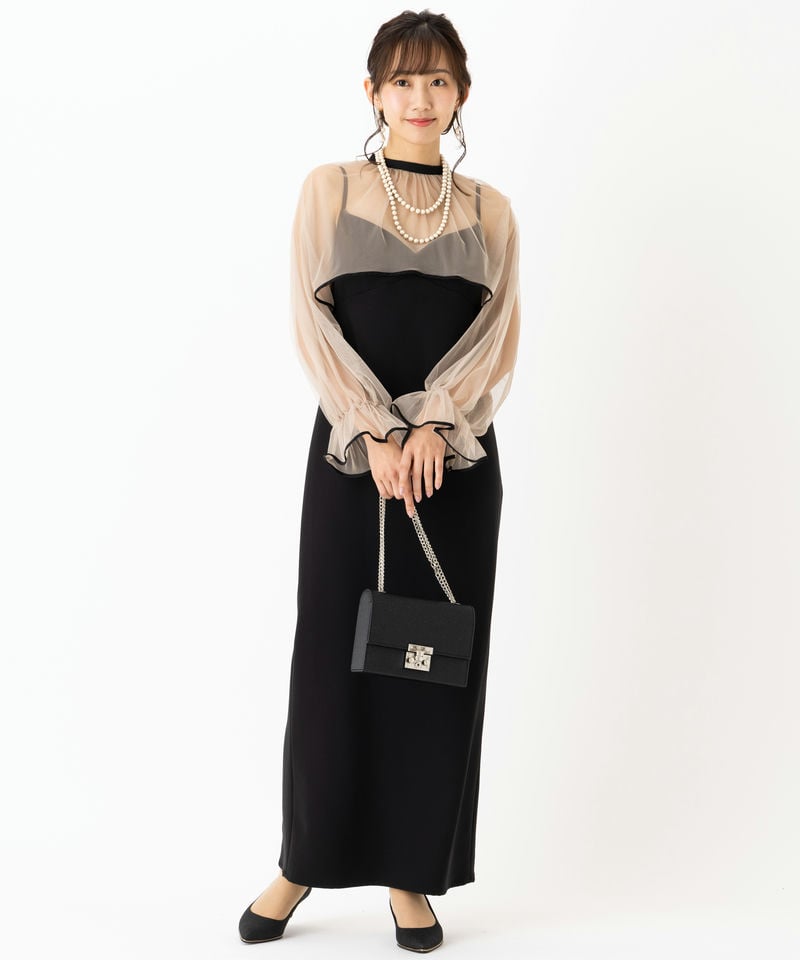 Ameri VINTAGE アメリヴィンテージ エアリーヴェールドレス ブラック系