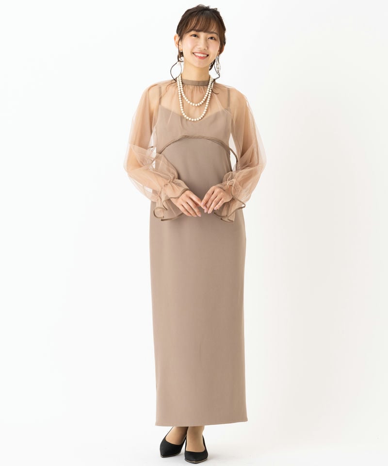Ameri VINTAGE アメリヴィンテージ エアリーヴェールドレス ベージュ系