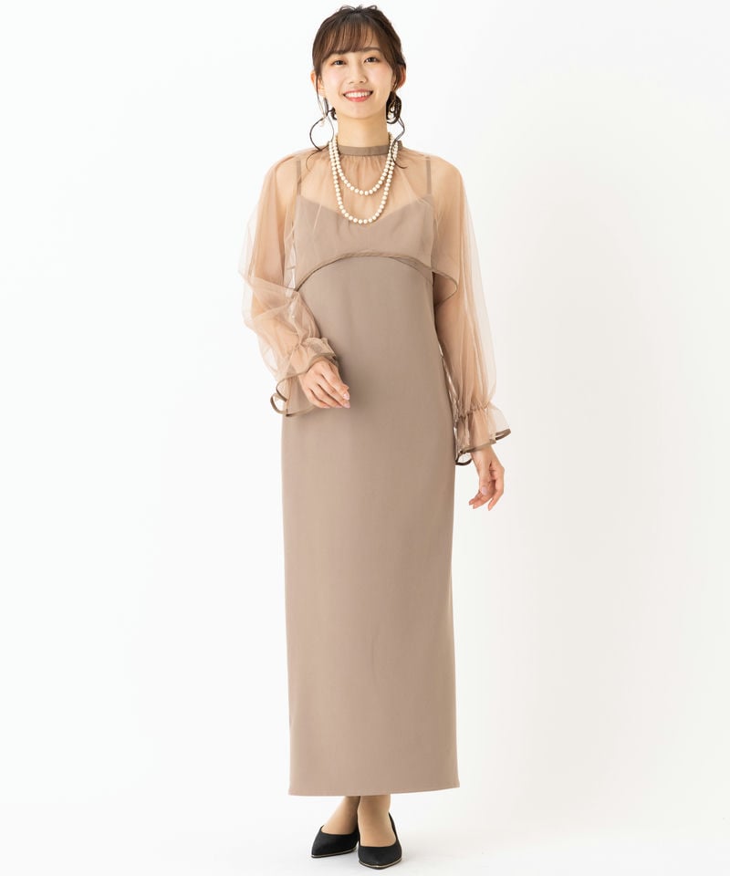 Ameri VINTAGE アメリヴィンテージ エアリーヴェールドレス ベージュ系
