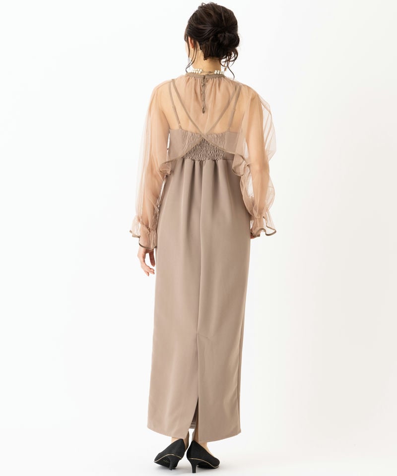 Ameri VINTAGE アメリヴィンテージ エアリーヴェールドレス ベージュ系