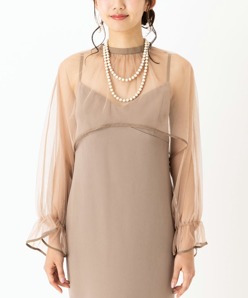 Ameri VINTAGE アメリヴィンテージ エアリーヴェールドレス ベージュ系