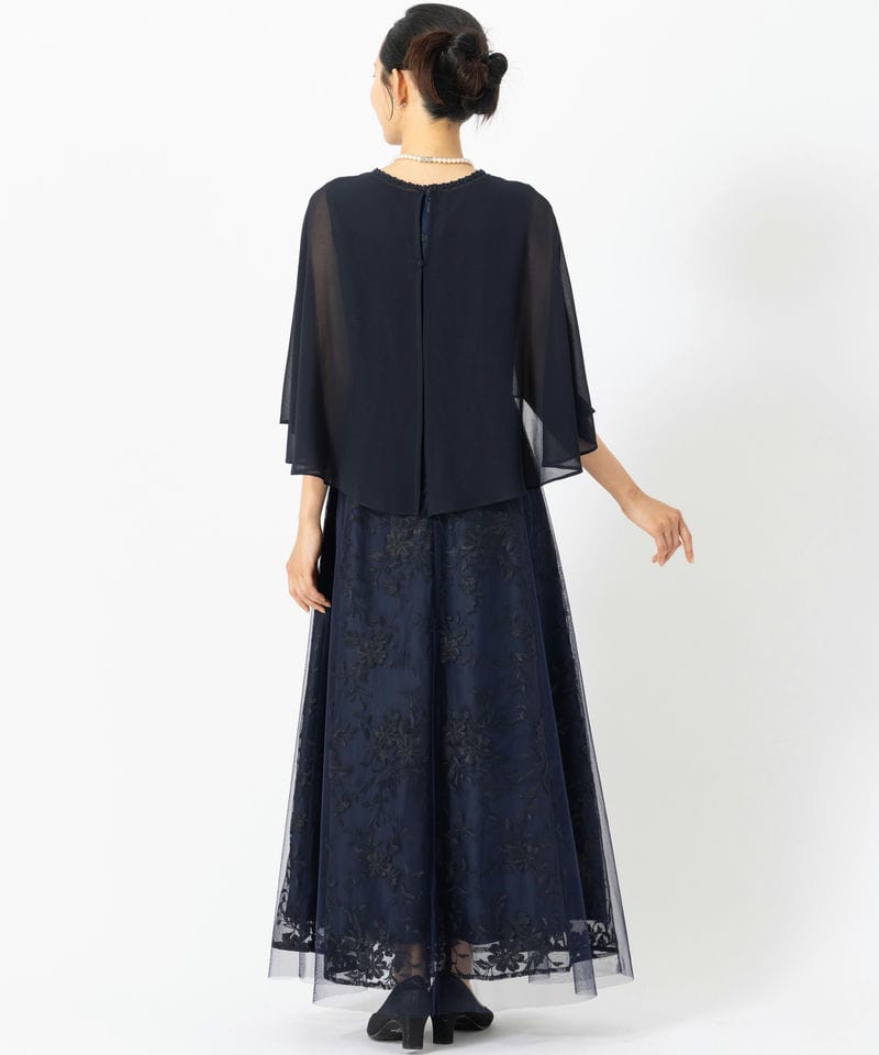 form forma 【マザーズドレス】ケープ付きレースドレスセット ネイビー